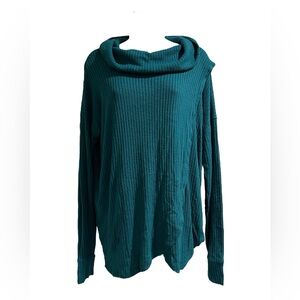 A:Glow Maternity Teal Cowl Neck Long Sleeve Top – Size M - Preloved